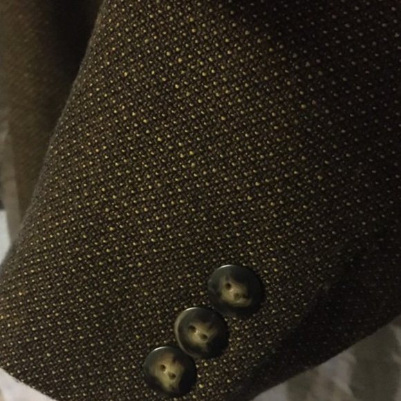 Gianni Brown Wool Blazer ~ Size 14Petite - Picture 4 of 7